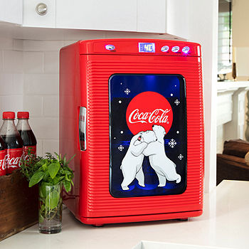 Coca-cola 18 Can Retro Mini Fridge 12v Dc 110v Ac Cooler 5.4l : Target