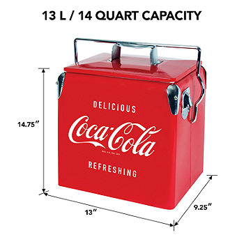 Coca-Cola Retro Vending Machine 10 Can Mini Fridge- Red- AC/DC, Color: Red  With White - JCPenney