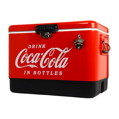 Coca-Cola Ice Chest Cooler with Bottle Opener- 51L (54 qt)- 85 Cans