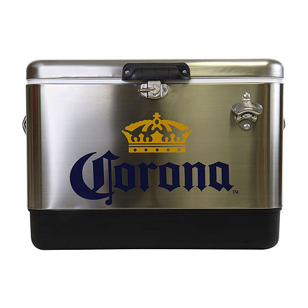 Corona Ice Chest Cooler With Bottle Opener- 51L (54 Qt)- 85 Cans, One Size, Silver