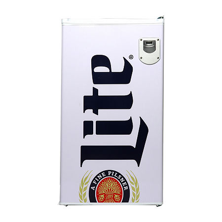 Miller Lite Compact Fridge With Bottle Opener- 90 L/ 95 Qt 3.2 Cu Ft, One Size, White