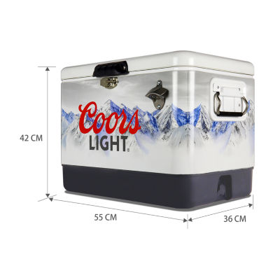Coors Light Ice Chest Cooler with Bottle Opener- 51L (54 qt)- 85 Cans