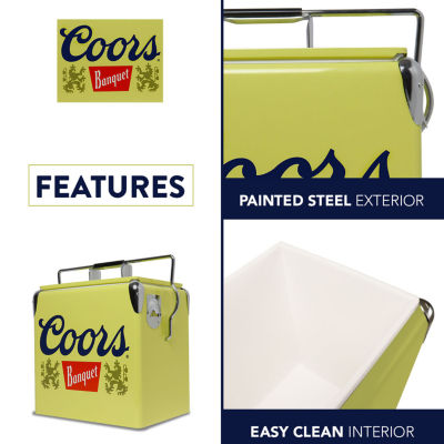 Coors Banquet Retro Ice Chest Cooler with Bottle Opener 13L (14 qt