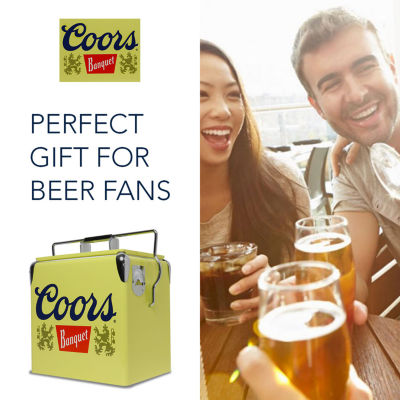 Coors Banquet Retro Ice Chest Cooler with Bottle Opener 13L (14 qt