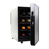 BLACK+DECKER 6 Bottle Wine Fridge, Thermoelectric Small Wine Cooler, Mini  Wine Fridge with Triple Pane Clear Glass Door, BD60016