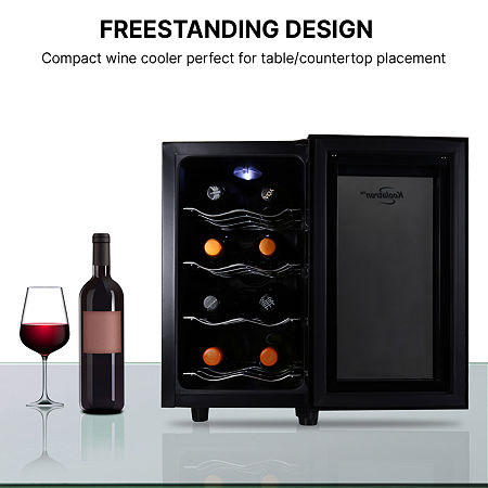 Koolatron Urban Series 8 Bottle Wine Cooler Freestanding Wine Fridge, One Size, Black