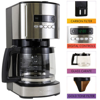 Kenmore Aroma Control Programmable 12-cup Coffee Maker- Black/Stainless
