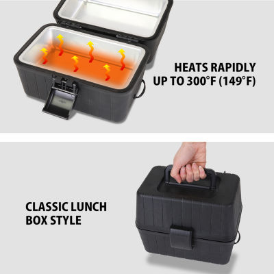 Koolatron 12V Classic Black Heating Lunch Box Stove 1.6 Qt (1.5 L)