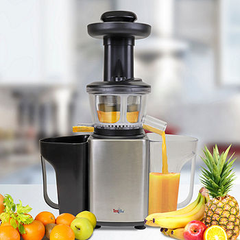 Chefs Star Slow Masticating Juicer Stainless Steel/Black 