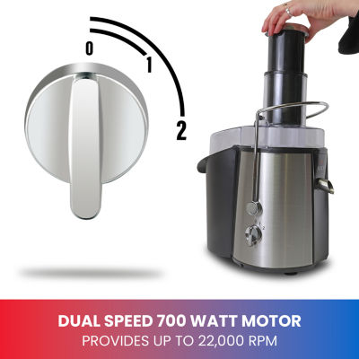 Total Chef Juicin' Juicer Wide Mouth Centrifugal Juice Extractor