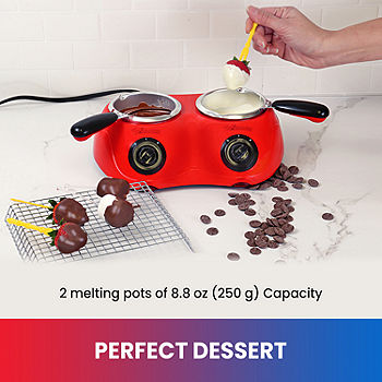 Electric Chocolatiere Fondue Chocolate Melting Pot Machine Set