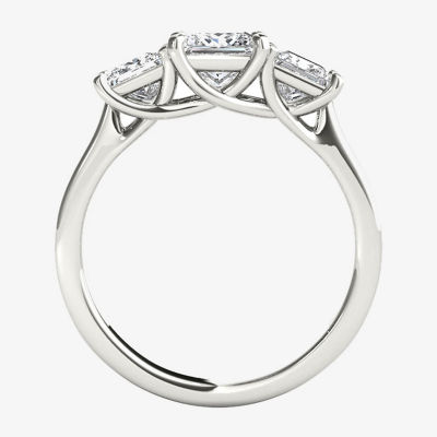 2 CT.T.W. Natural Diamond 14K White Gold 3-Stone Engagement Ring