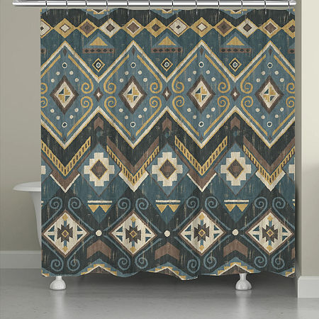 Laural Home Albuquerque Shower Curtain, One Size, Blue