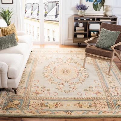 Safavieh Courtney Floral Hand Tufted Wool Indoor Rectangular Area Rug ...