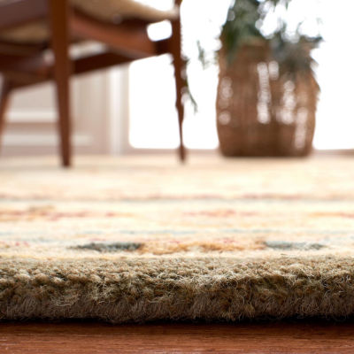 Safavieh Courtney Floral Hand Tufted Wool Indoor Rectangular Area Rug ...