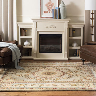 Safavieh Courtney Floral Hand Tufted Wool Indoor Rectangular Area Rug ...