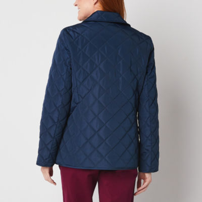 St. John's Bay Womens Water Resistant Midweight Quilted Jacket