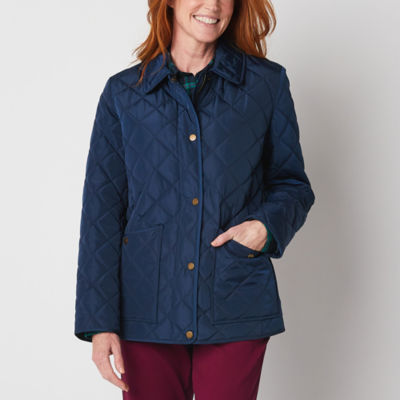St. John's Bay Womens Water Resistant Midweight Quilted Jacket