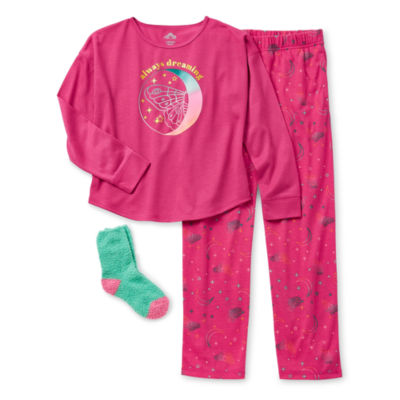 Thereabouts Little & Big Girls 3-pc. Pant Pajama Set