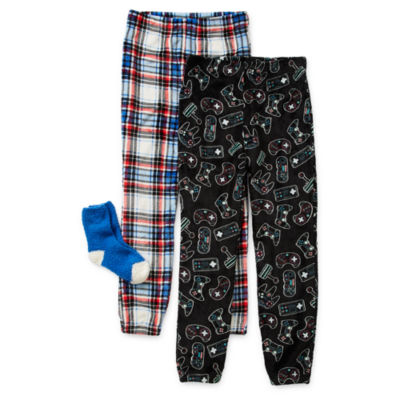 3-Piece Printed Pajama Jogger Pants Set for Boys