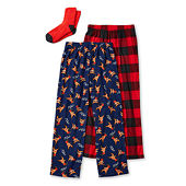 Thereabouts Little & Big Boys Fleece Pajama Pants, Color: Black