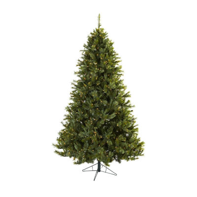 Nearly Natural Majestic Multi 7 1/2 Foot Pre-Lit Pine Christmas Tree