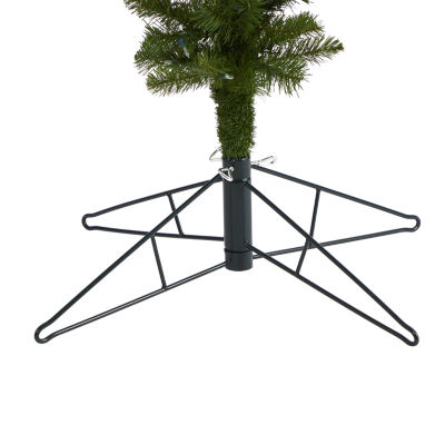 Nearly Natural Upside Down Faux 8 Foot Pre-Lit Spruce Christmas Tree