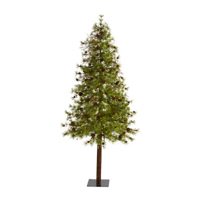 Nearly Natural Wyoming Faux 7 Foot Pre-Lit Christmas Tree
