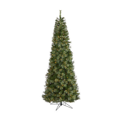 Nearly Natural Cashmere Slim Faux Foot Pre-Lit Christmas Tree