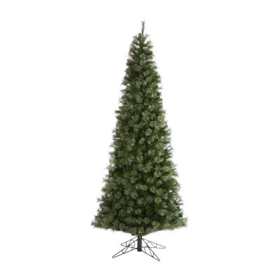 Nearly Natural Cashmere Slim Faux 10 Foot Pre-Lit Christmas Tree