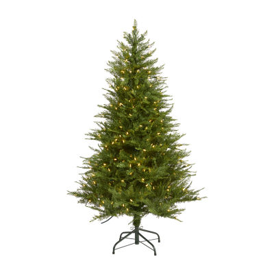 Nearly Natural Wisconsin Faux 5 Foot Pre-Lit Fir Christmas Tree