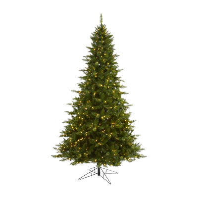 Nearly Natural Vermont Faux 9 Foot Pre-Lit Spruce Christmas Tree