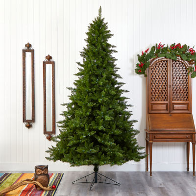 Nearly Natural Vermont Faux 9 Foot Pre-Lit Spruce Christmas Tree