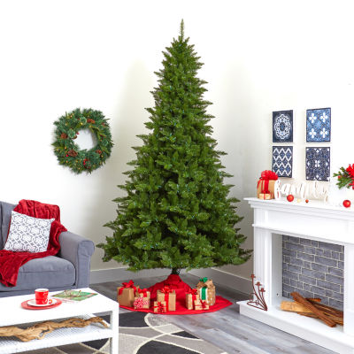 Nearly Natural Vermont Faux 9 Foot Pre-Lit Spruce Christmas Tree