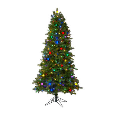 Nearly Natural Montana Mountain Faux 6 1/2 Foot Pre-Lit Fir Christmas Tree