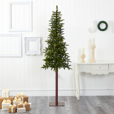 Nearly Natural Alfaux 7 Foot Pre-Lit Christmas Tree