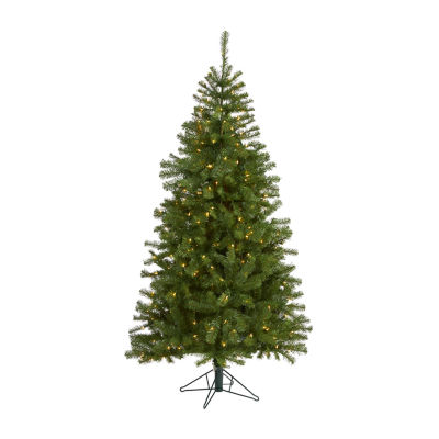 Nearly Natural Faux 6 Foot Pre-Lit Christmas Tree