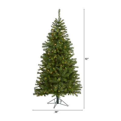 Nearly Natural Faux 6 Foot Pre-Lit Christmas Tree