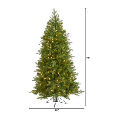 Nearly Natural Vienna Faux 6 Foot Pre-Lit Fir Christmas Tree