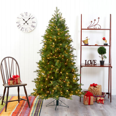 Nearly Natural Vienna Faux 6 Foot Pre-Lit Fir Christmas Tree