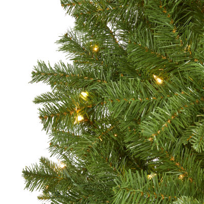 Nearly Natural Faux 6 1/2 Foot Pre-Lit Spruce Christmas Tree