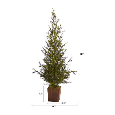 Nearly Natural Natural Look Faux Planter 4 Foot Christmas Tree