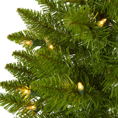 Nearly Natural Faux In Planter 2 Foot Pre-Lit Pine Christmas Tree