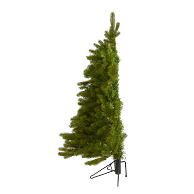 Nearly Natural Flat Back Faux Foot Pre-Lit Spruce Christmas Tree