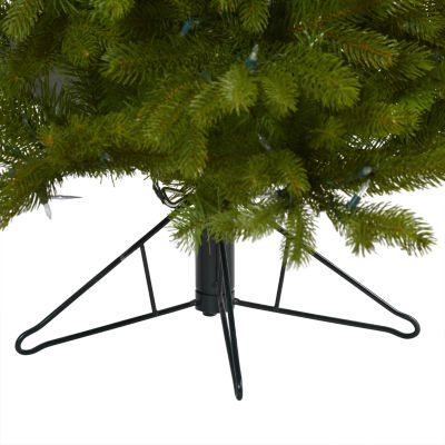 Nearly Natural Flat Back Faux Foot Pre-Lit Spruce Christmas Tree