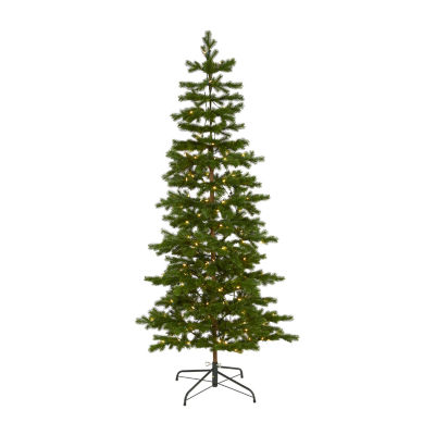 Nearly Natural Faux 6 1/2 Foot Pre-Lit Spruce Christmas Tree