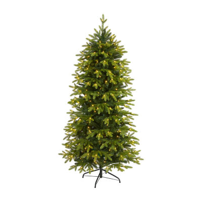 Nearly Natural Belgium Faux 6 Foot Pre-Lit Fir Christmas Tree
