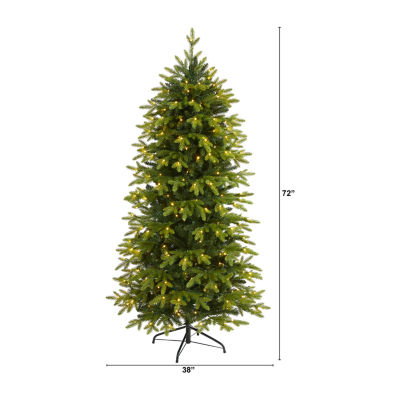 Nearly Natural Belgium Faux 6 Foot Pre-Lit Fir Christmas Tree