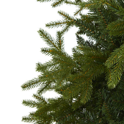 Nearly Natural Belgium Natural Look Faux 7 Foot Pre-Lit Fir Christmas Tree