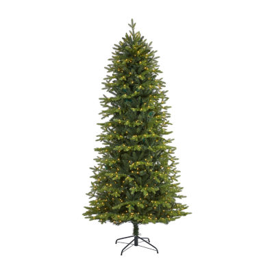 Nearly Natural Belgium Natural Look Faux 8 Foot Pre-Lit Fir Christmas Tree